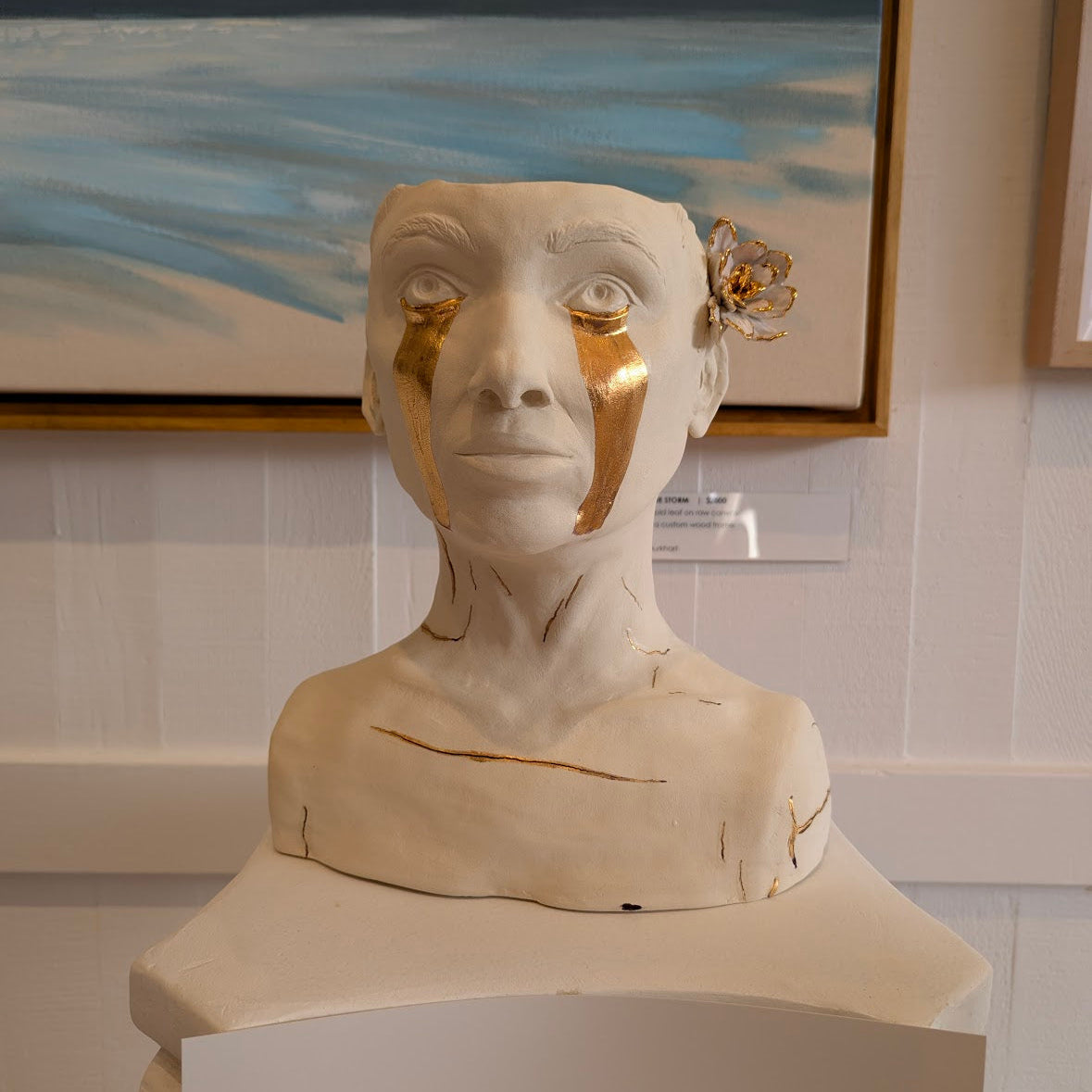 A low-angle off-center view of "She Who Sheds".