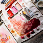 Another half overhead view of "The Sarah Palette".