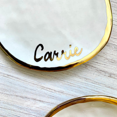Scripted Name Ring Dish
