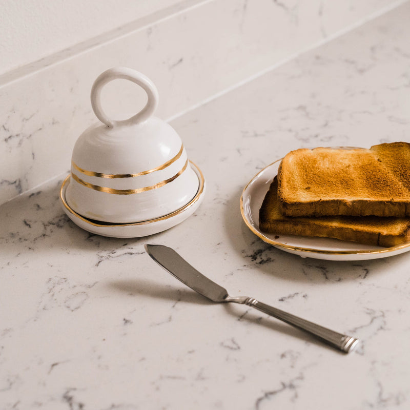 Butter Dish and Toast